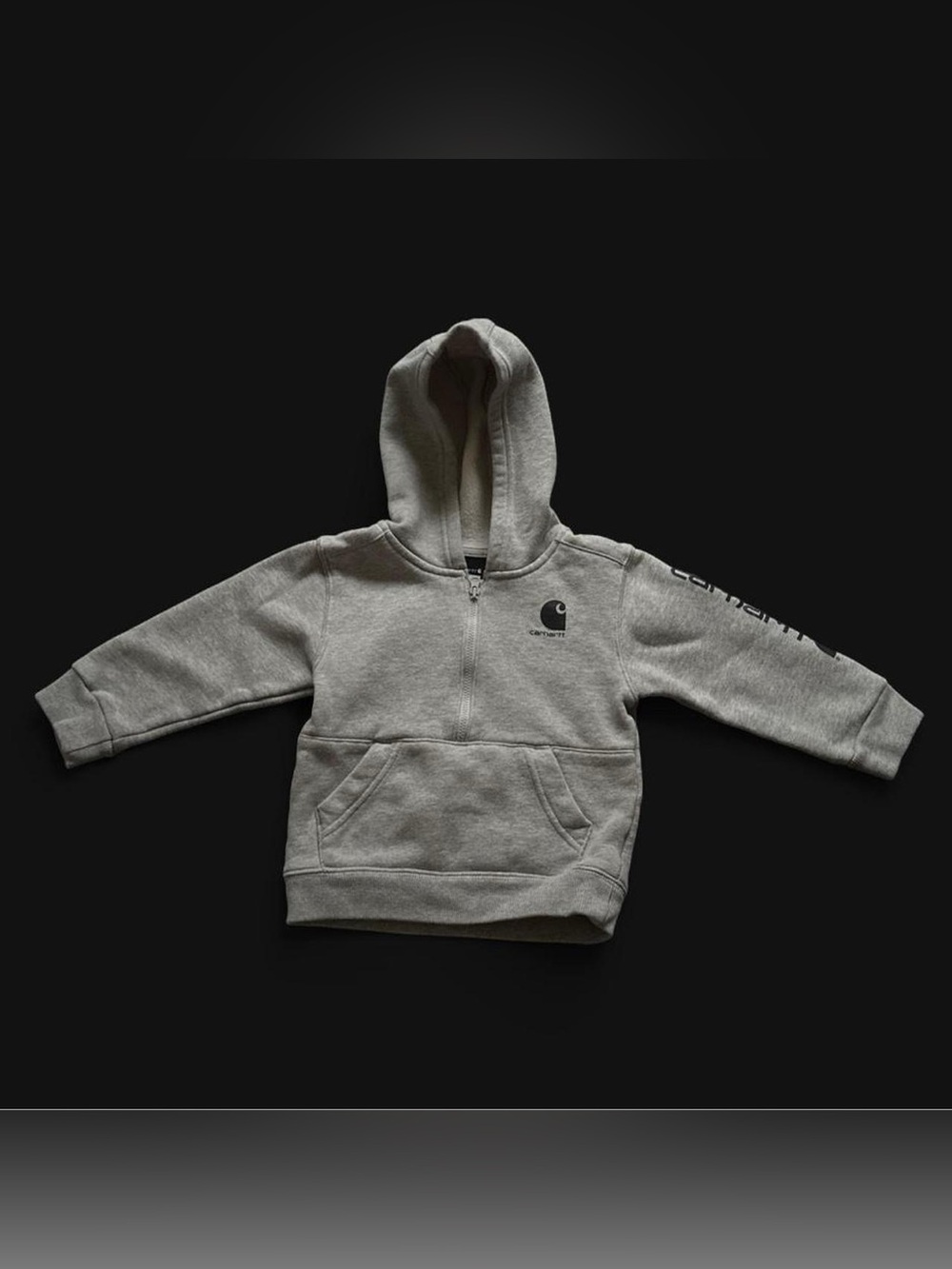 Carhartt Kids Light Gray Half-Zip Hoodie